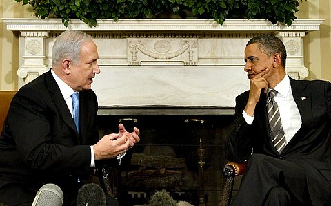 Obama, Netanyahu WH mtg.jpg