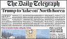 NKorea-Telegraph front page