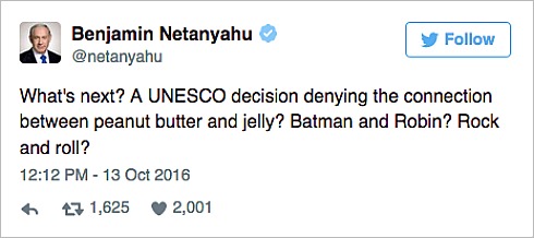 Bibi-UNESCO tweet