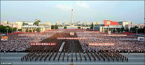 N Korea-mass rally