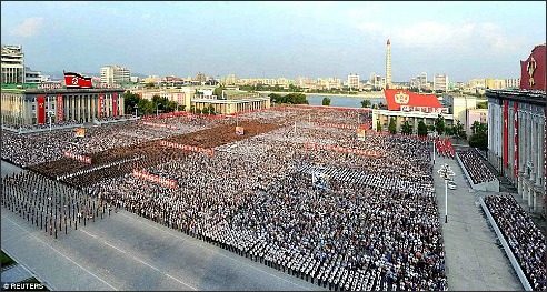 N Korea-mass crowds