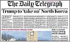 NKorea-Telegraph front page