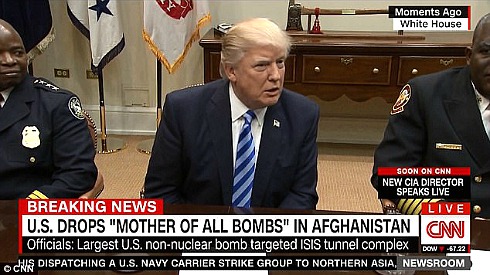 MOAB bomb-Trump tells reporters
