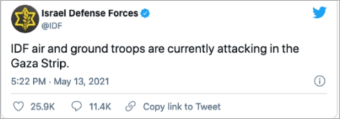 IDF Tweet